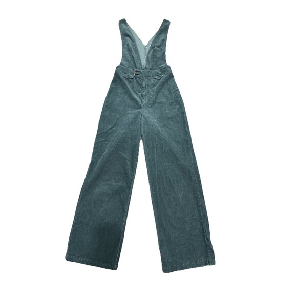 Anthropologie Pilcro Dark Green Corduroy Wide leg Jumpsuit US Size 27 - Picture 5 of 14